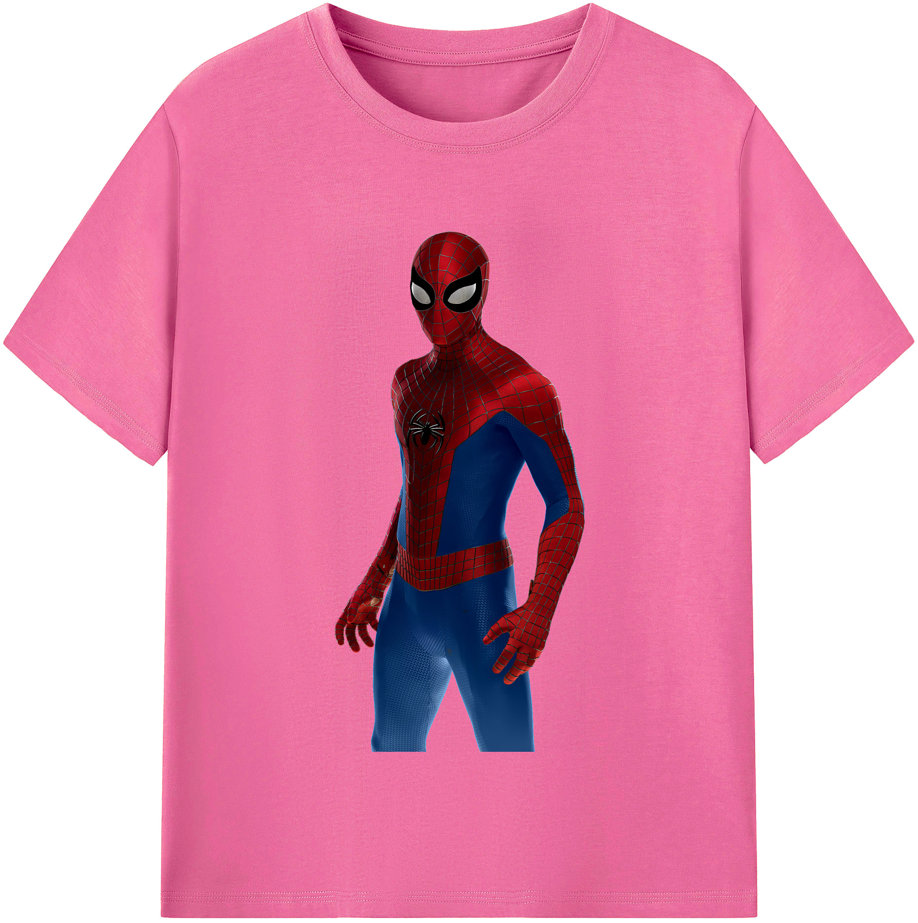 （画像用） Spider Man スパイダーマン レディースカジュアルプリントTシャツ（綿100％）